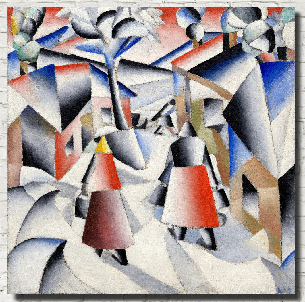 Kazimir Malevich Fine Art Print, Morning in the Village after Snowstorm