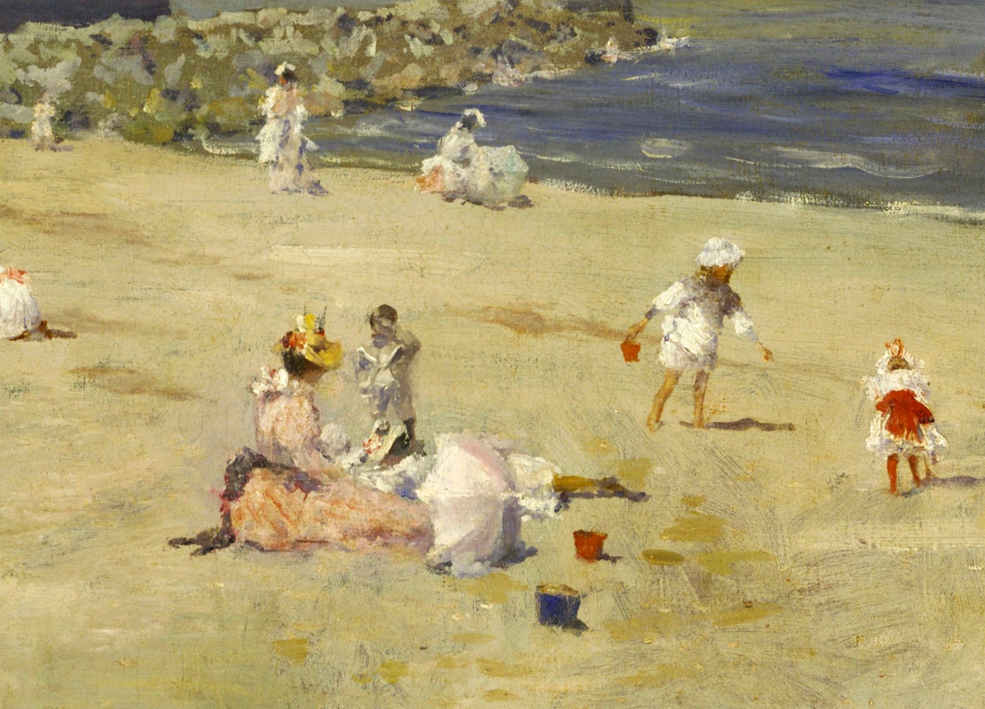 William Merritt Chase Fine Art Print, Morning Breakwater at Shinnecock