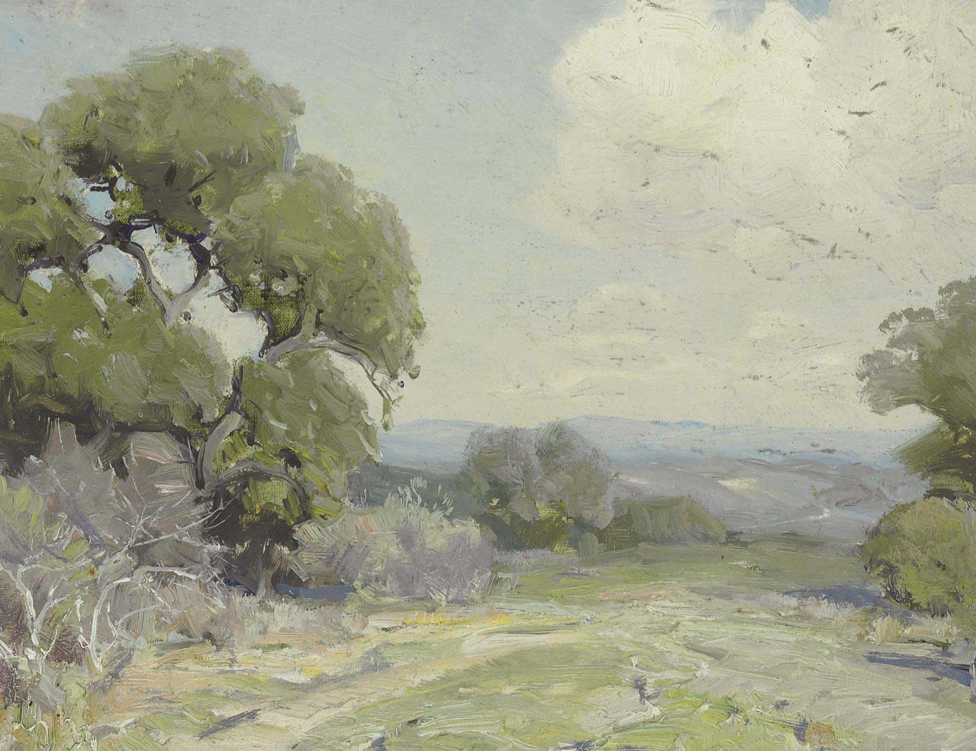 Julian Onderdonk Fine Art Print, Morning in the Live Oaks, Boerne, Texas