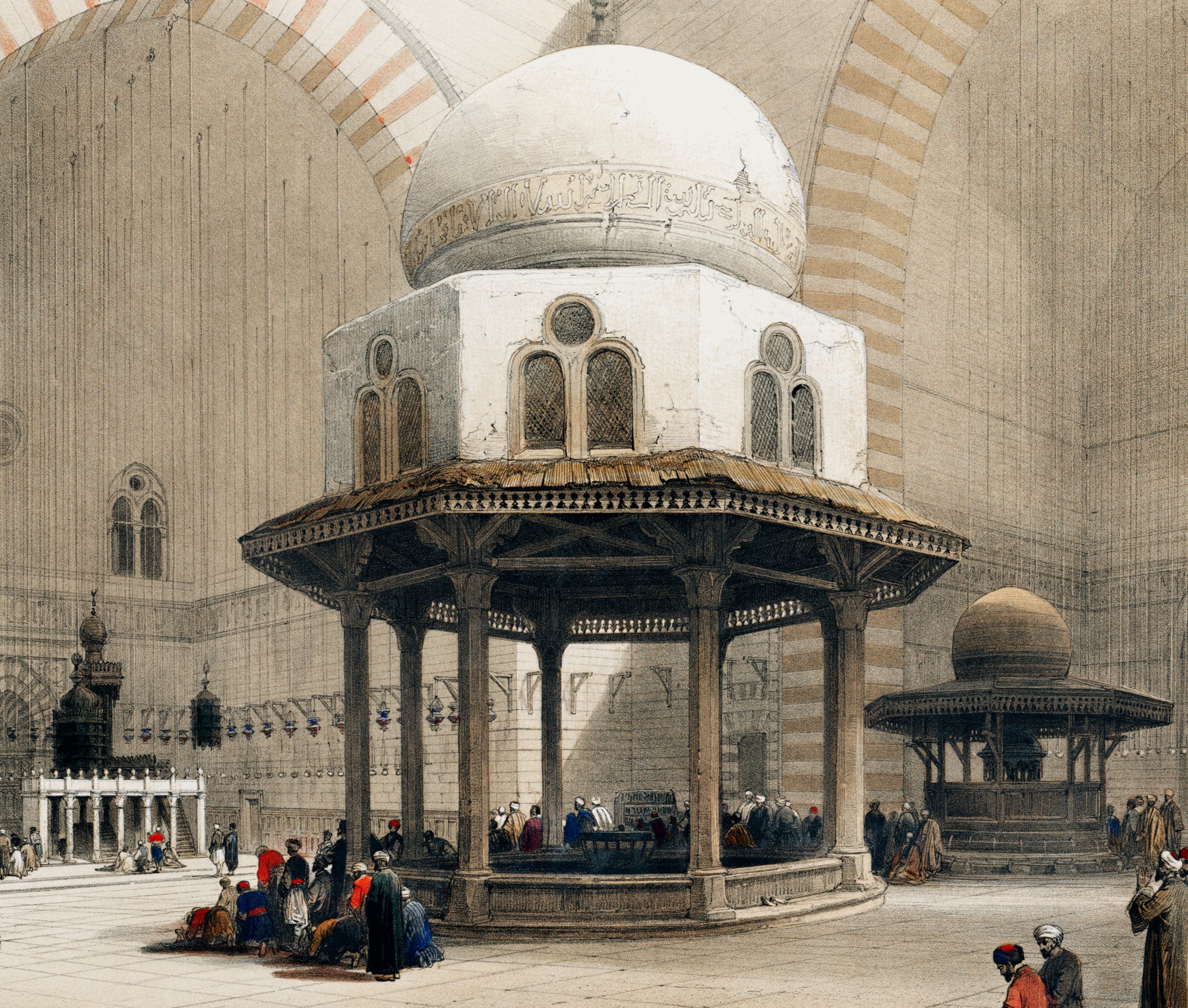 Mosque of Sultan Hassan Cairo, David Roberts Fine Art Print