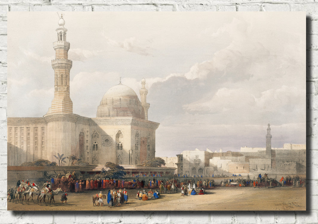 Mosque of Sultan Hassan from the Great Square of the Rumeyleh, David Roberts Fine Art Print