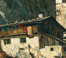 Mountain church and farm, Oskar Mulley Fine Art Print