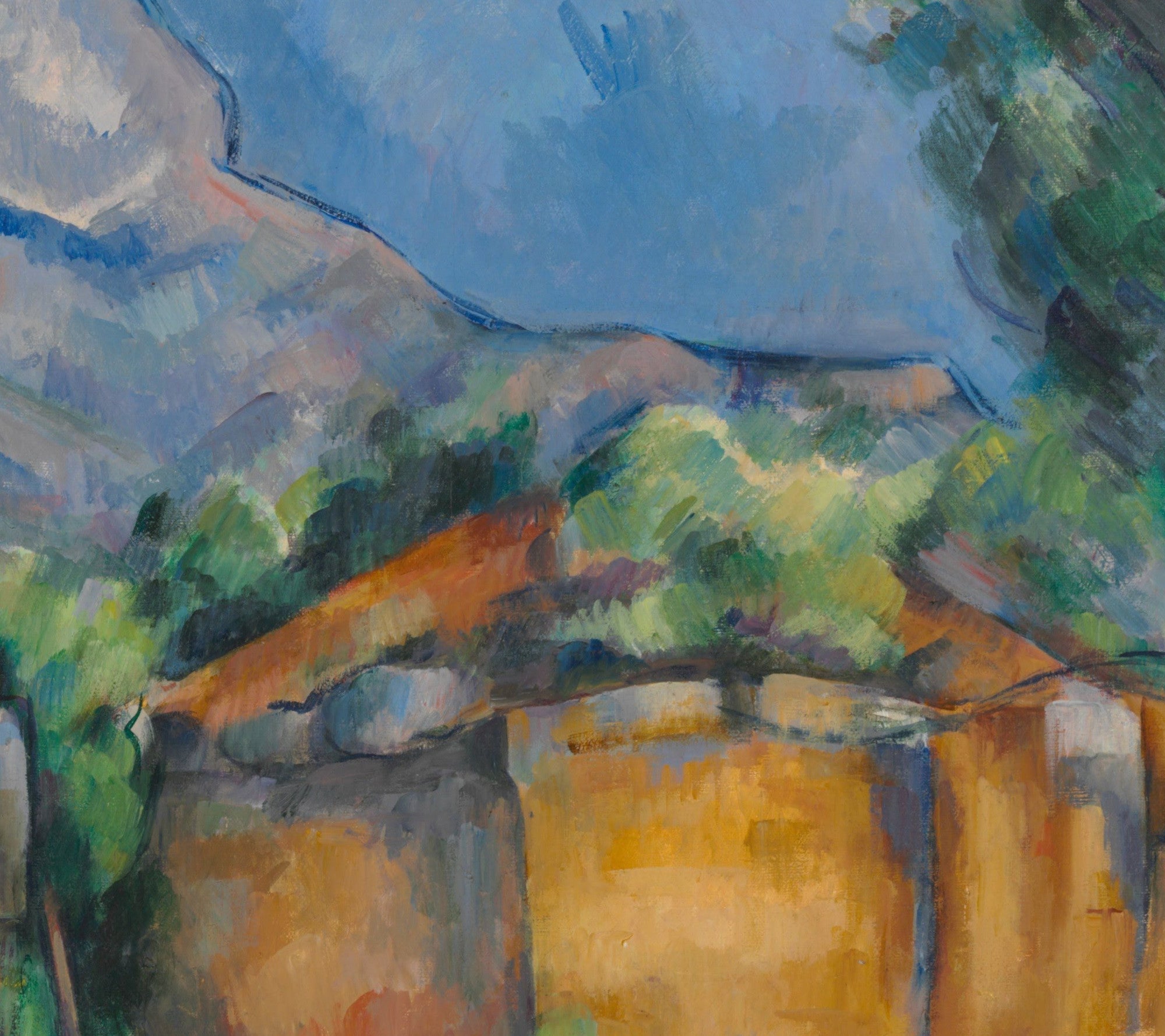 Paul Cézanne Post-Impressionist Fine Art Print, Mountains Mont Sainte-Victoire Seen from the Bibémus Quarry