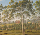 John Glover Fine Art Print : Mr Robinson's house on the Derwent, Van Diemen's Land