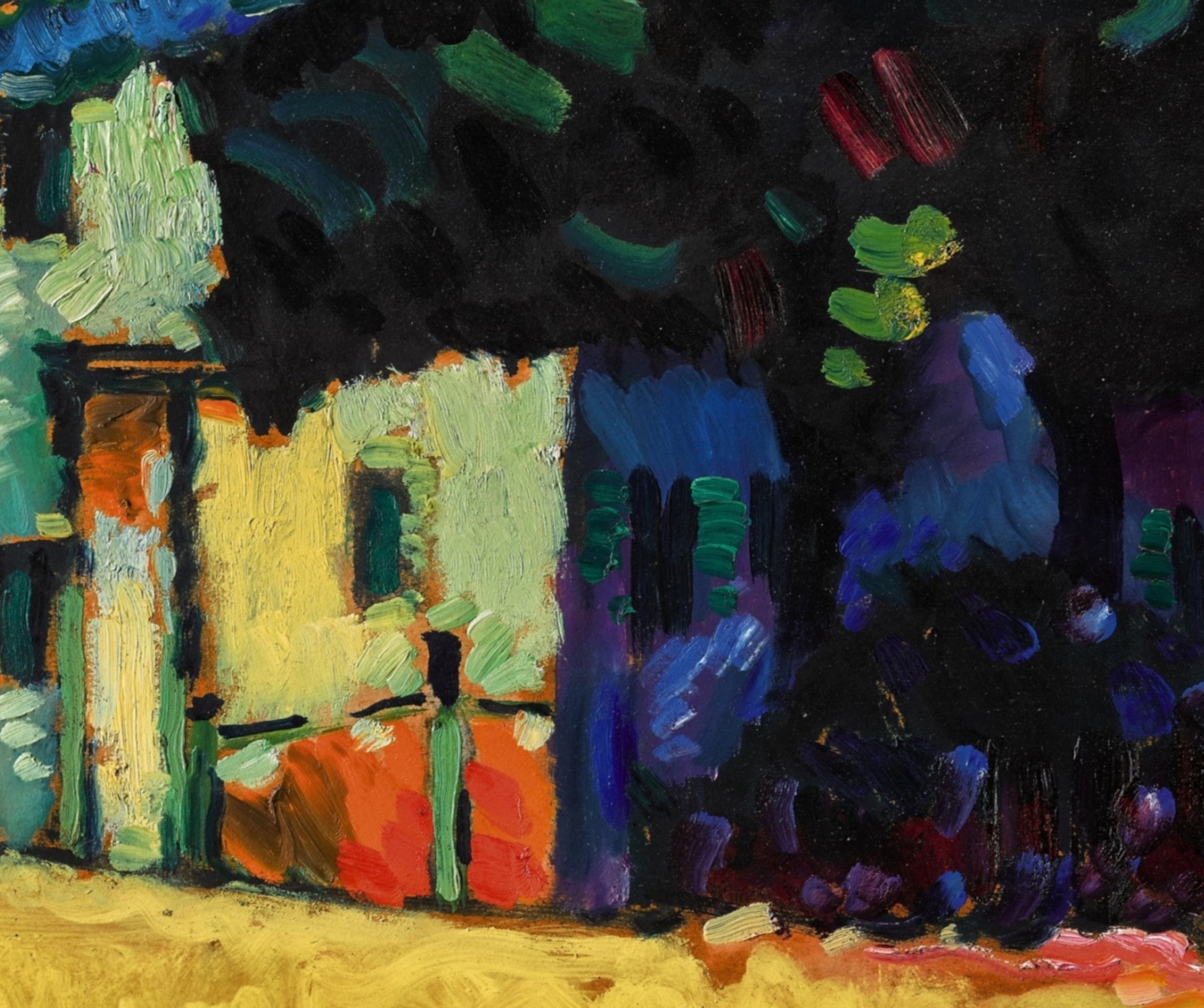 Murnau - Bavarian landscape with a green house, Wassily Kandinsky Abstract Fine Art Print