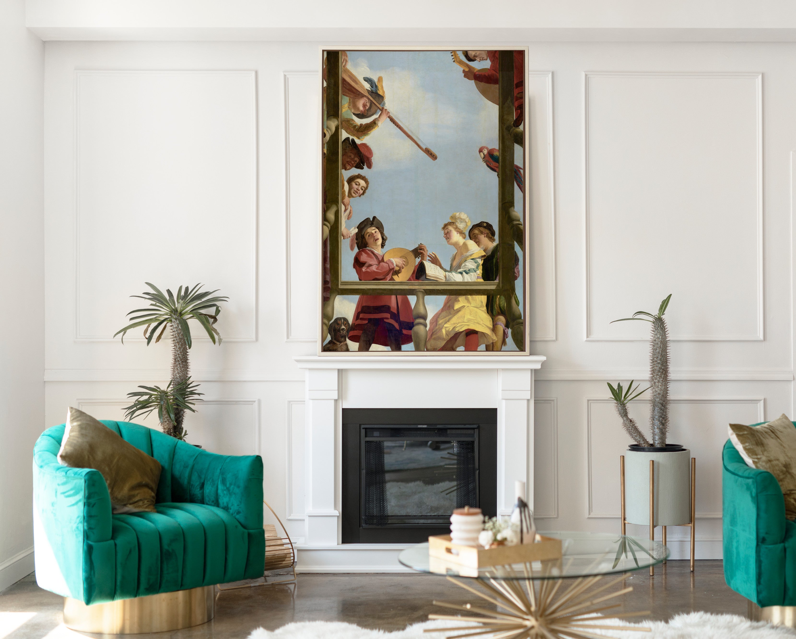 Musical Group on a Balcony, Gerard van Honthorst Fine Art Print