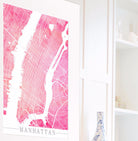 Manhattan New York City Street Map Print Modern Art Poster