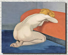Naked Woman Kneeling In Front of a Red Couch, Félix Vallotton Fine Art Print