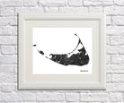 Nantucket City Street Map Print Feature Wall Art Poster