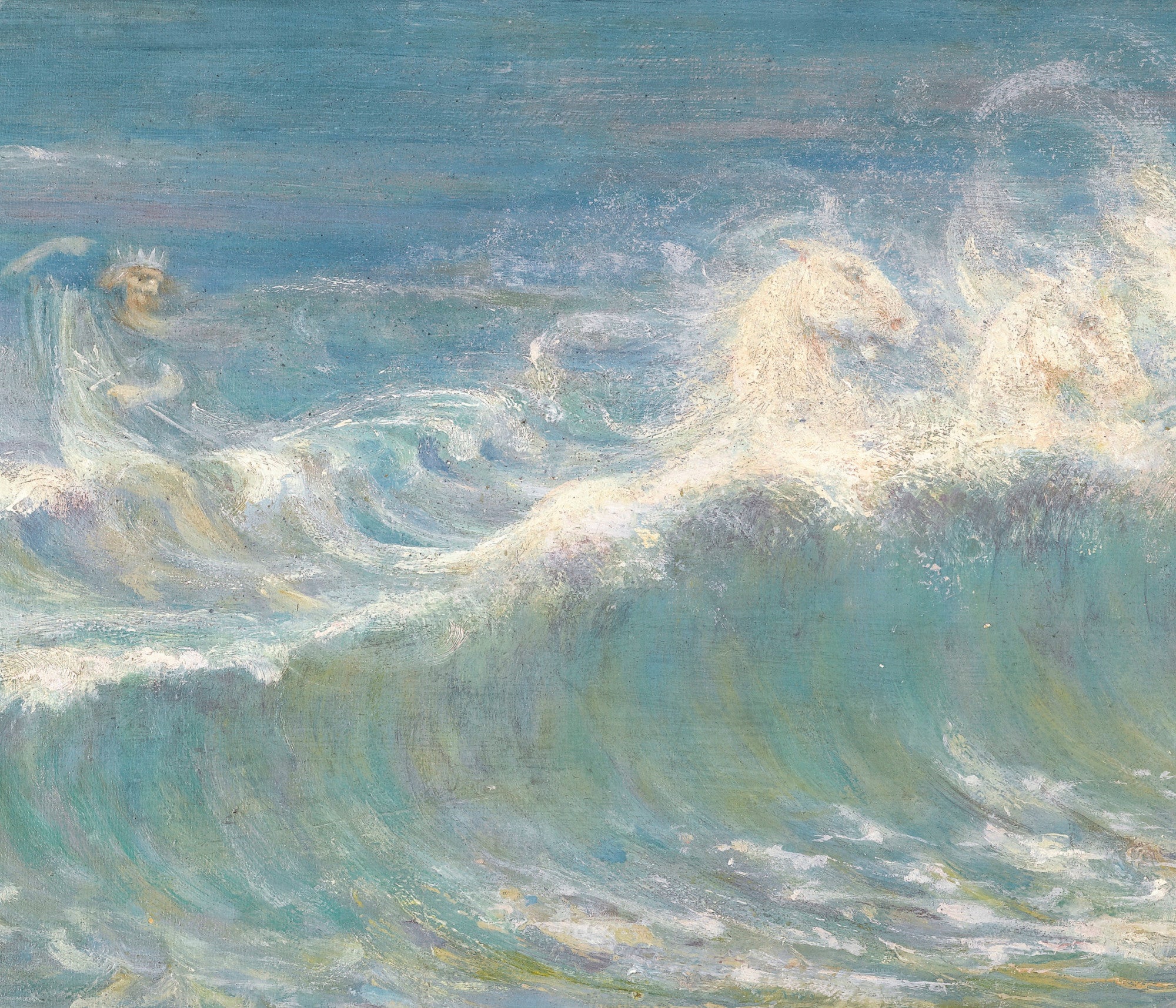 Neptune’s Horses, Walter Crane Fine Art Print