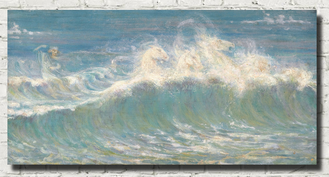 Neptune’s Horses, Walter Crane Fine Art Print