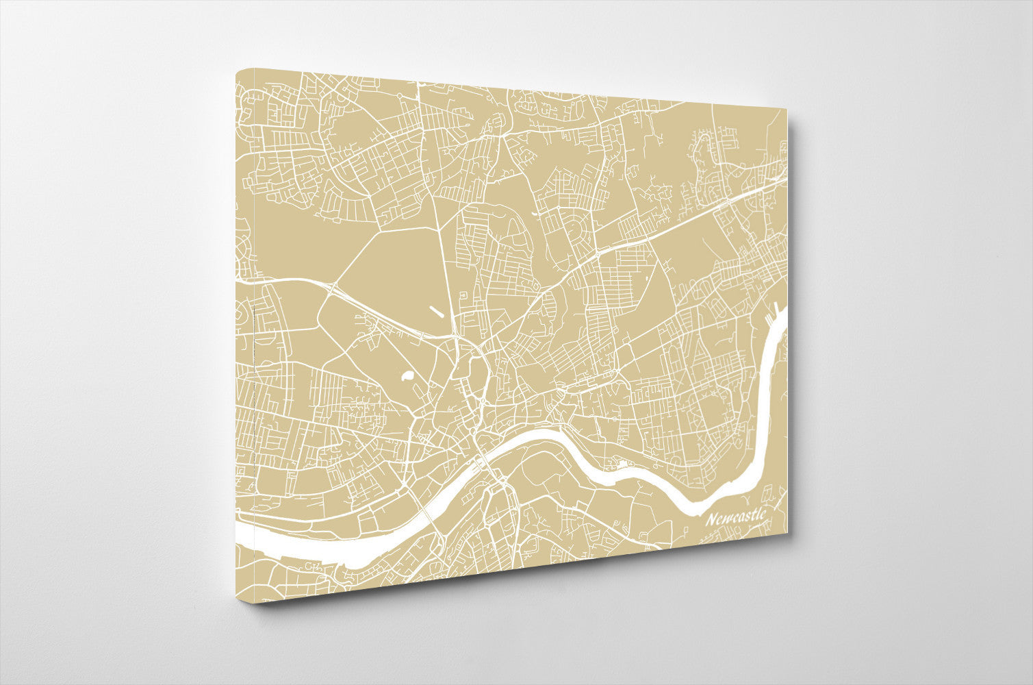 Newcastle City Street Map Print Modern Art Poster Home Decor - OnTrendAndFab