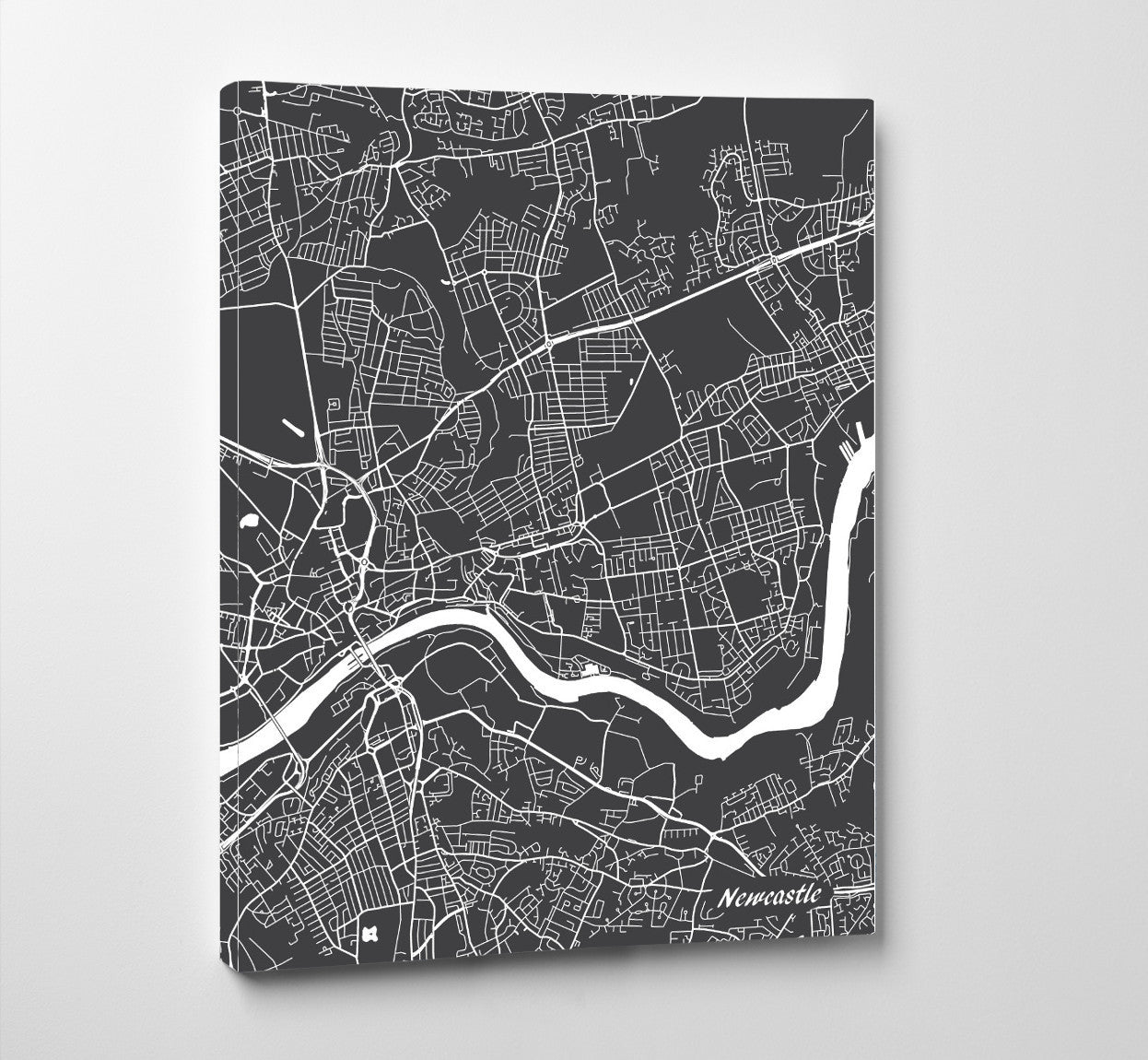 Newcastle City Street Map Print Modern Art Poster Home Decor - OnTrendAndFab