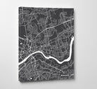Newcastle City Street Map Print Modern Art Poster Home Decor - OnTrendAndFab