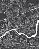 Newcastle City Street Map Print Modern Art Poster Home Decor - OnTrendAndFab