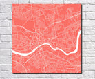 Newcastle City Street Map Poster Custom Wall Map Print - OnTrendAndFab