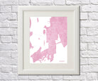 Newport City Street Map Print Feature Wall Art Poster