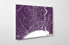 Nice City Street Map Print Feature Wall Art Poster