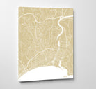 Nice City Street Map Print Feature Wall Art Poster