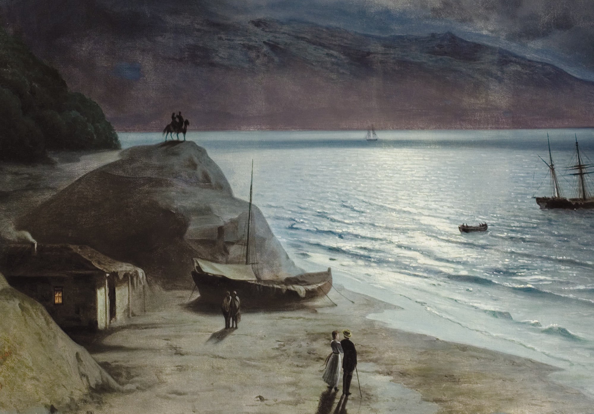 Ivan Aivazovsky Fine Art Print, Night at Gurzof