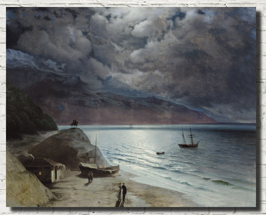 Ivan Aivazovsky Fine Art Print, Night at Gurzof