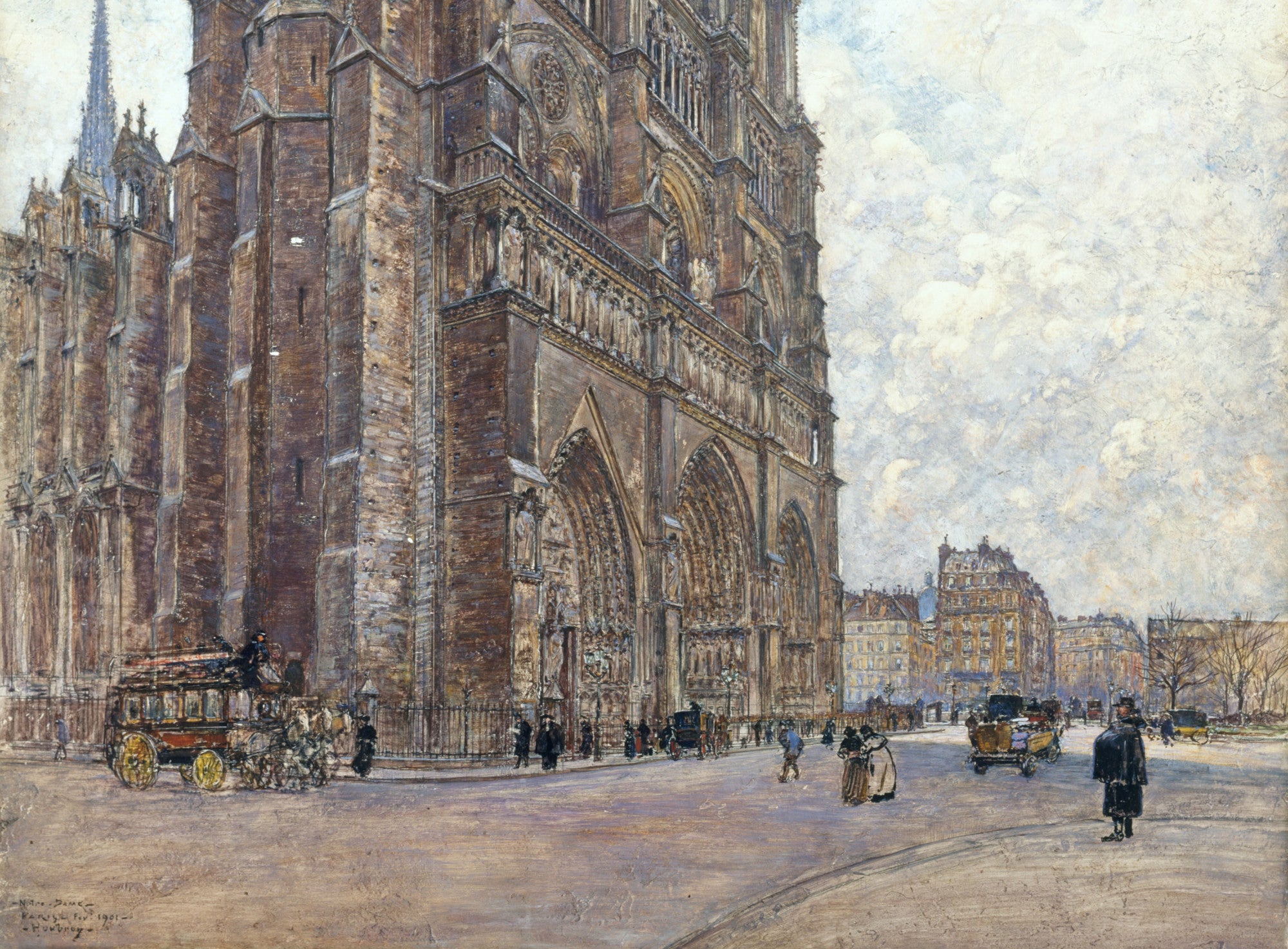 Frederic Anatole Houbron Fine Art Print, Notre-Dame de Paris