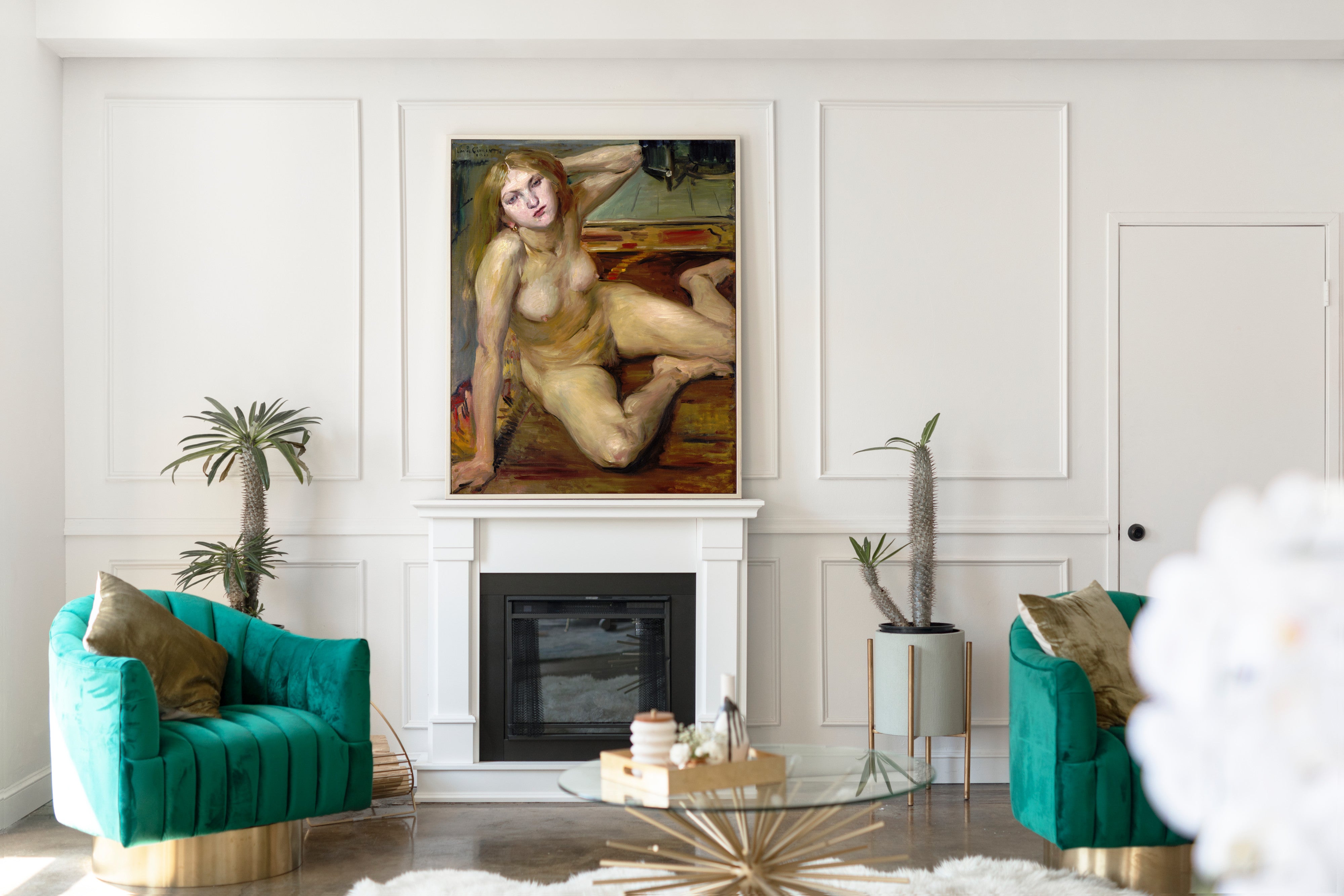 Nude Girl on a Rug, Lovis Corinth Fine Art Print