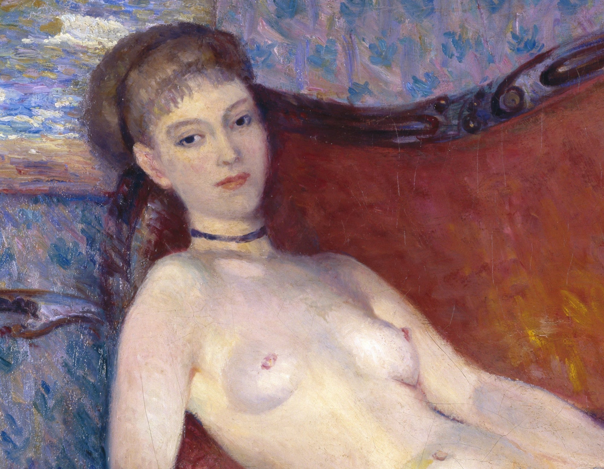 Nude With Apple, William Glackens Fine Art Print
