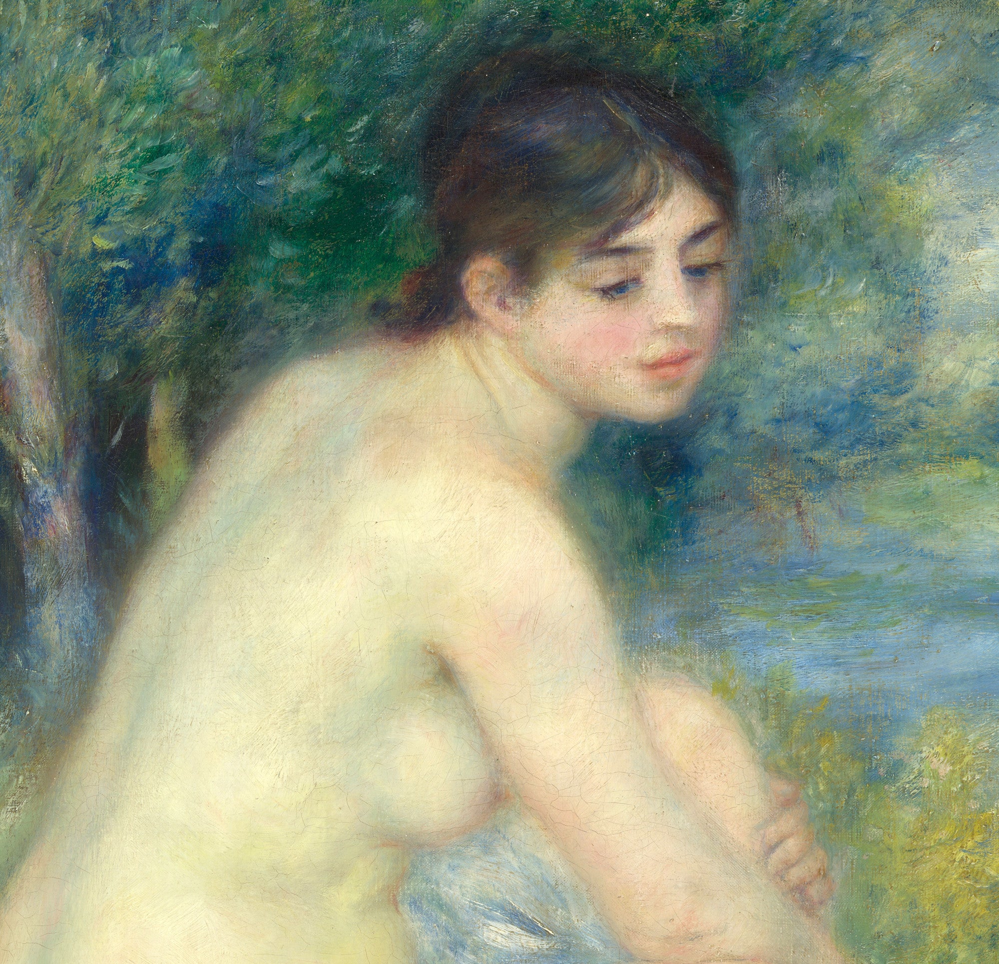 Renoir, Impressionist Fine Art Print, Nude Woman in a Landscape