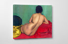 Woman with bare back on a red Couch, Félix Vallotton