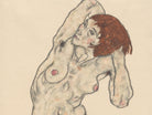 Nude in Black Stockings, Egon Schiele Fine Art Print