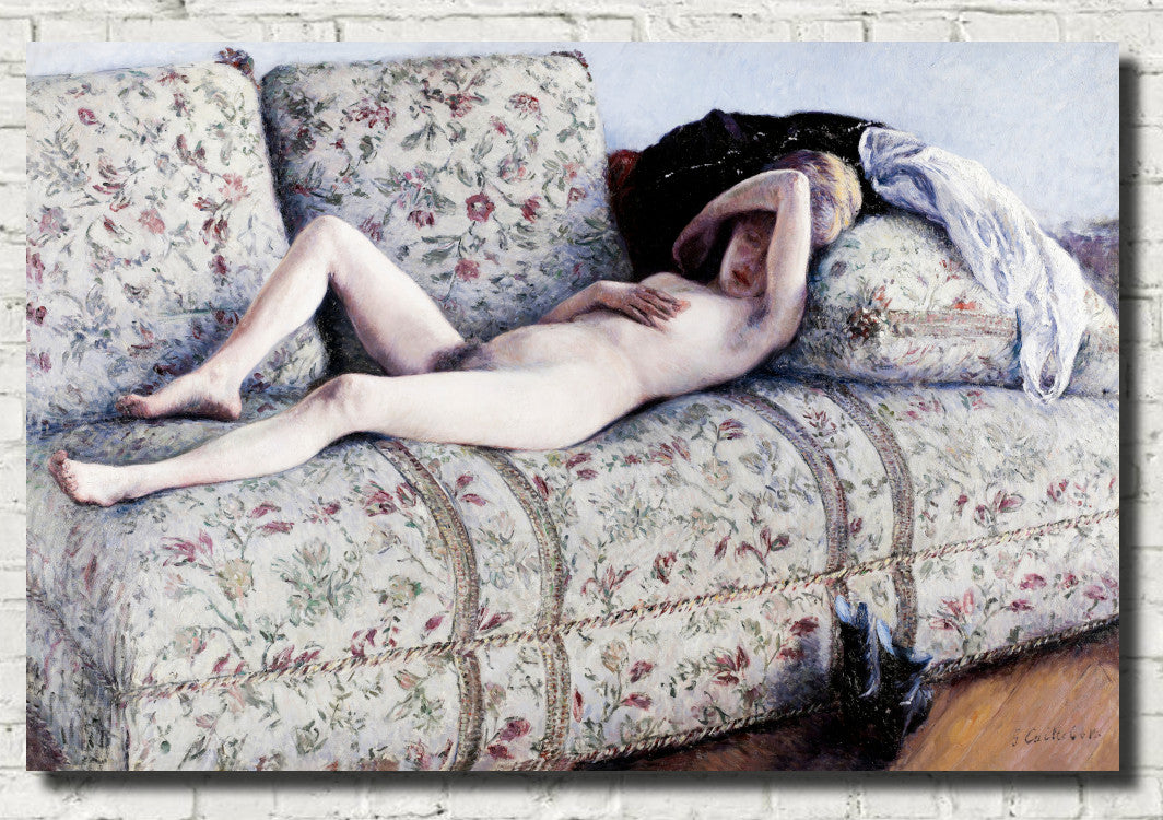 Gustave Caillebotte Fine Art Print : Nude on a Couch