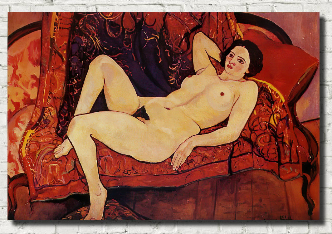 Nude on the Red Sofa, Suzanne Valadon