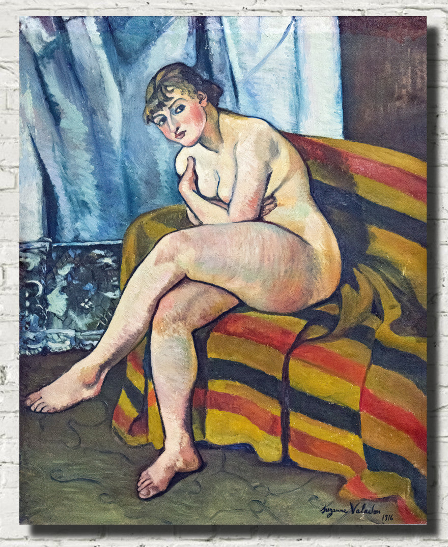 Nude sitting on a sofa, Suzanne Valadon