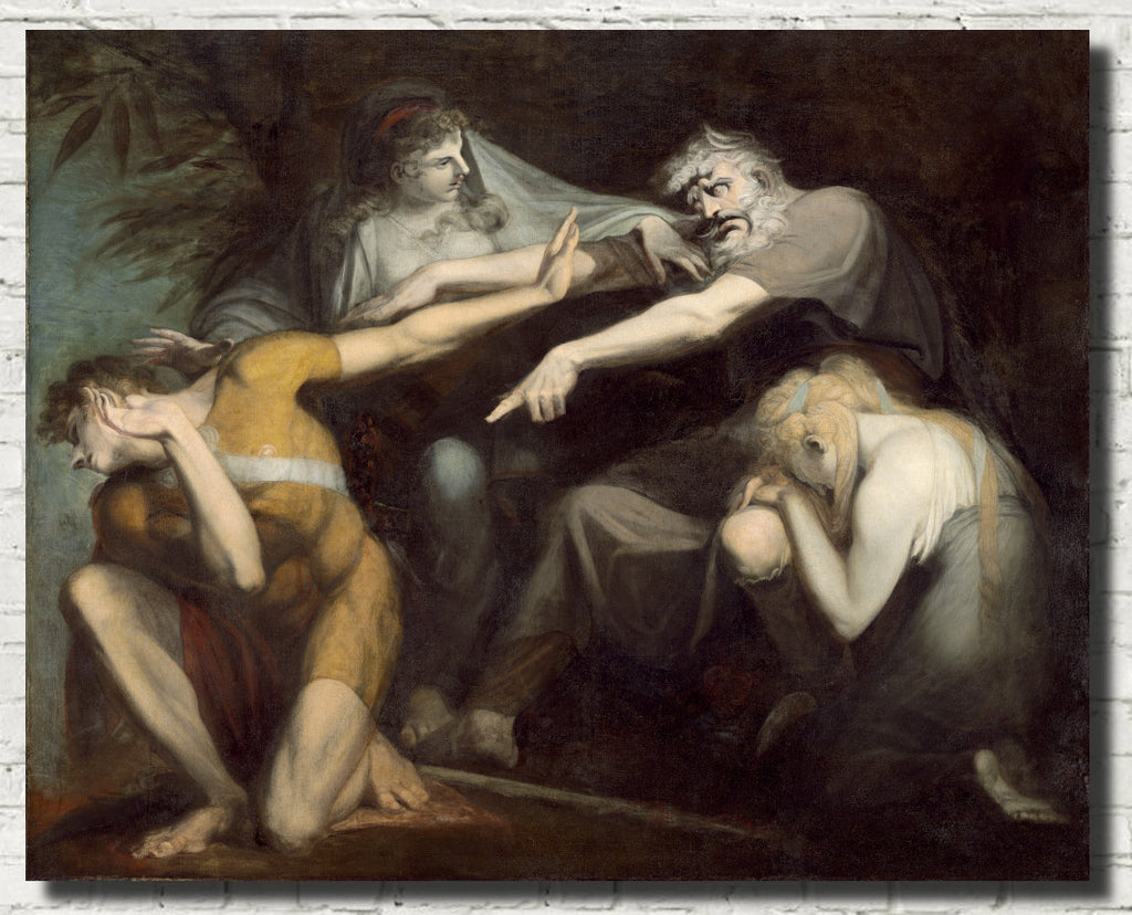 Henry Fuseli Fine Art Print, Oedipus Cursing His Son, Polynices