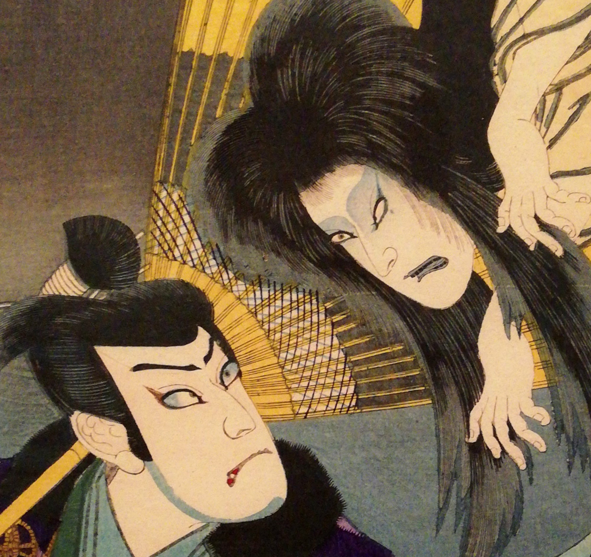 Toyohara Kunichika, Japanese Art Print : Okiku Ghost Story