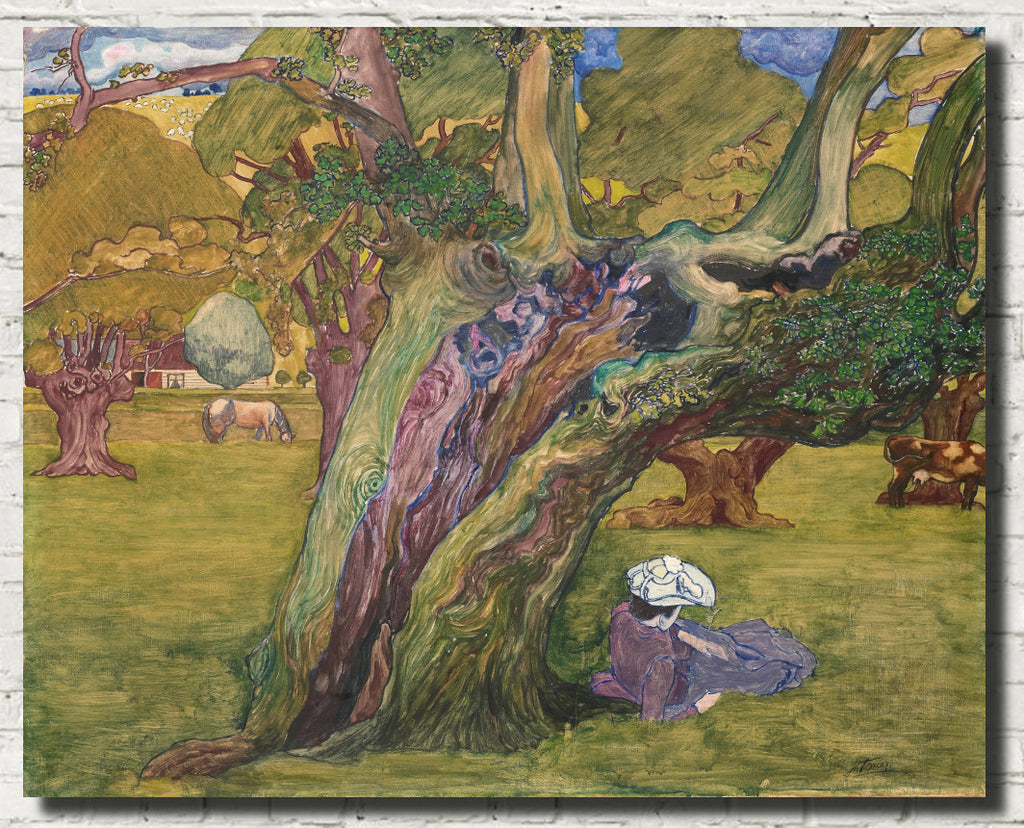 Jan Toorop Fine Art Print, Old Oaks in Surrey