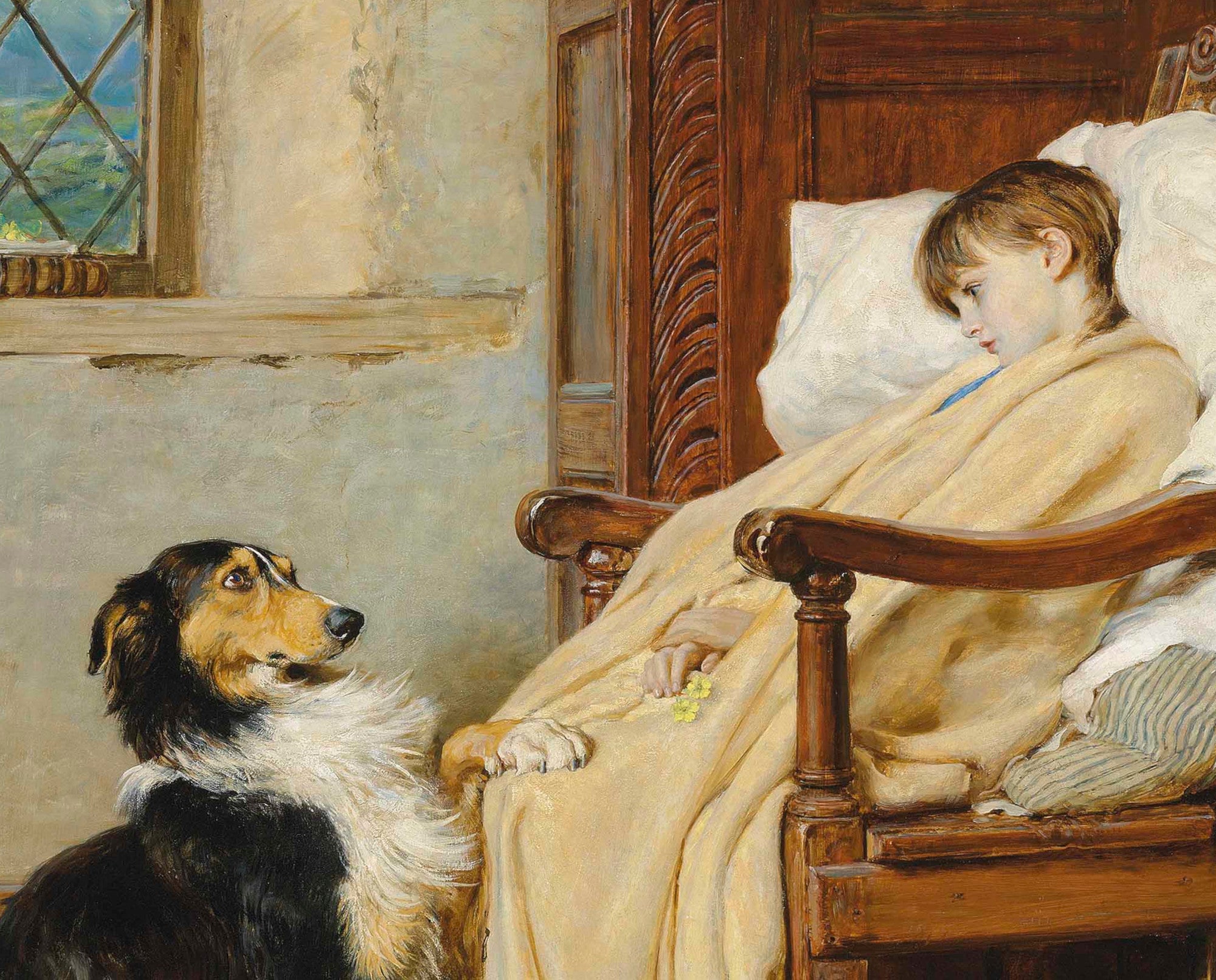 Briton Rivière Fine Art Print, Old playfellows