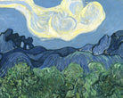 Vincent Van Gogh Fine Art Print, Olive Trees with the Alpilles in the Background