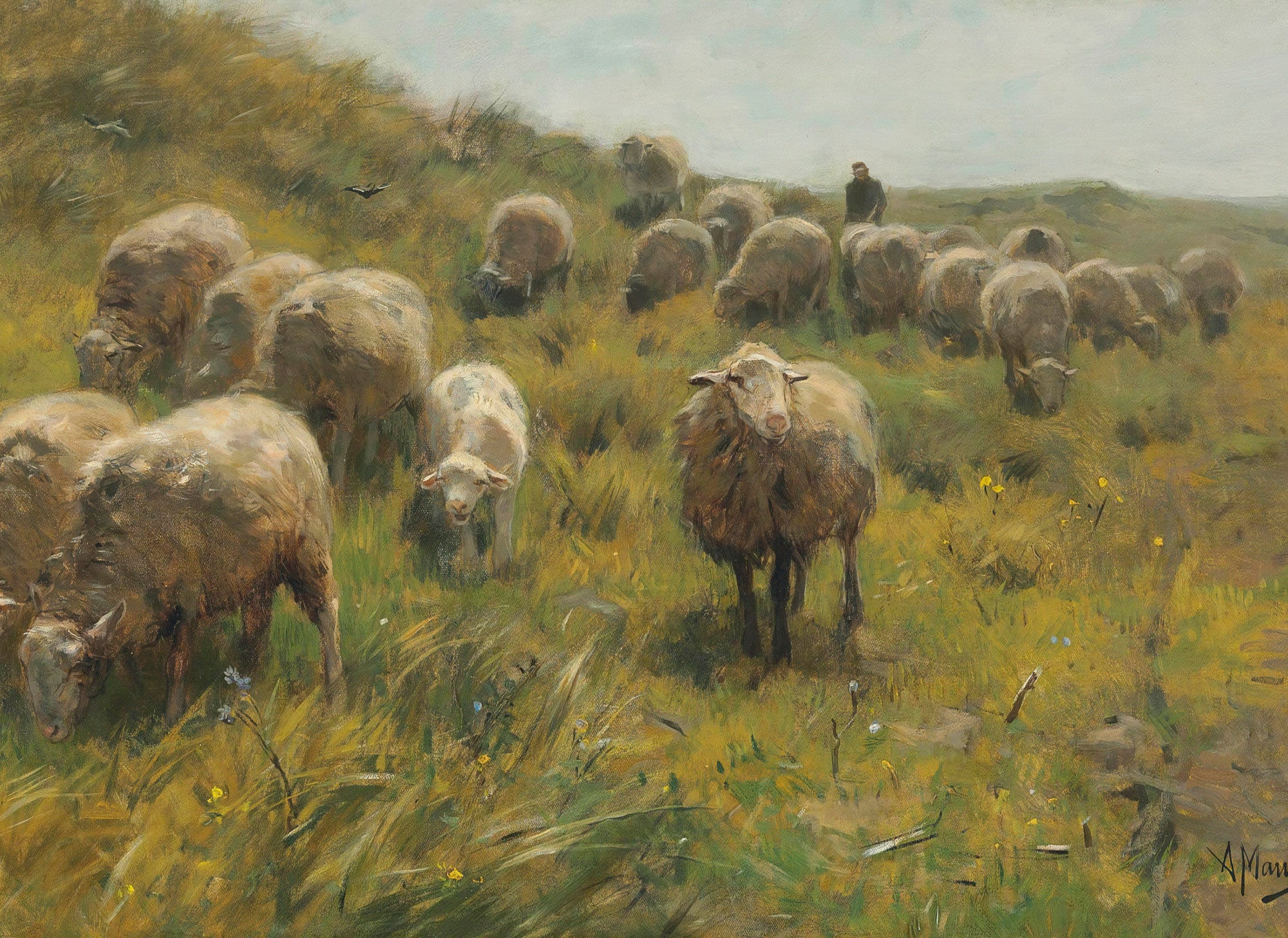 On The Dunes, Anton Mauve Fine Art Print