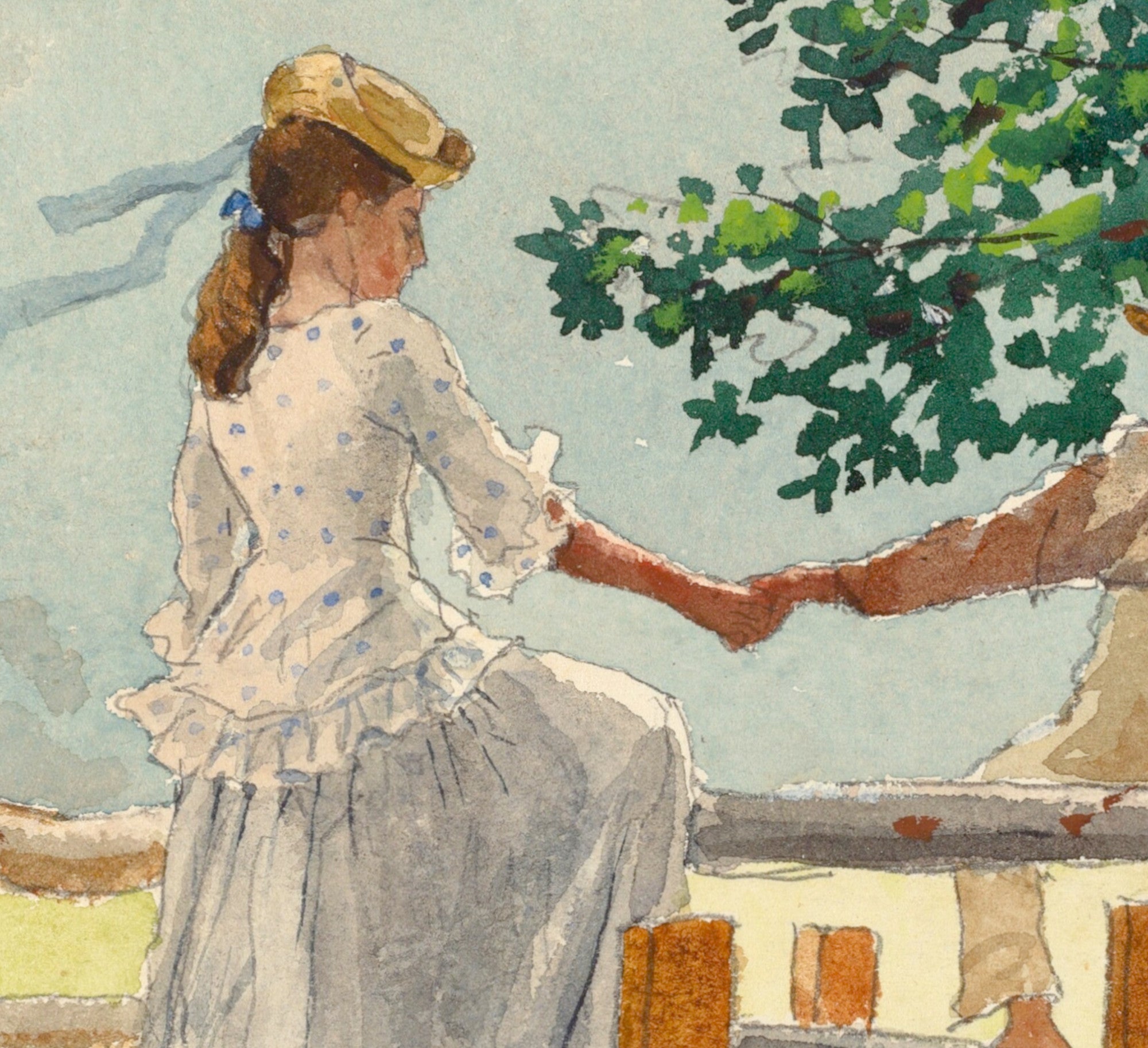 Winslow Homer Fine Art Print :  On The Stile