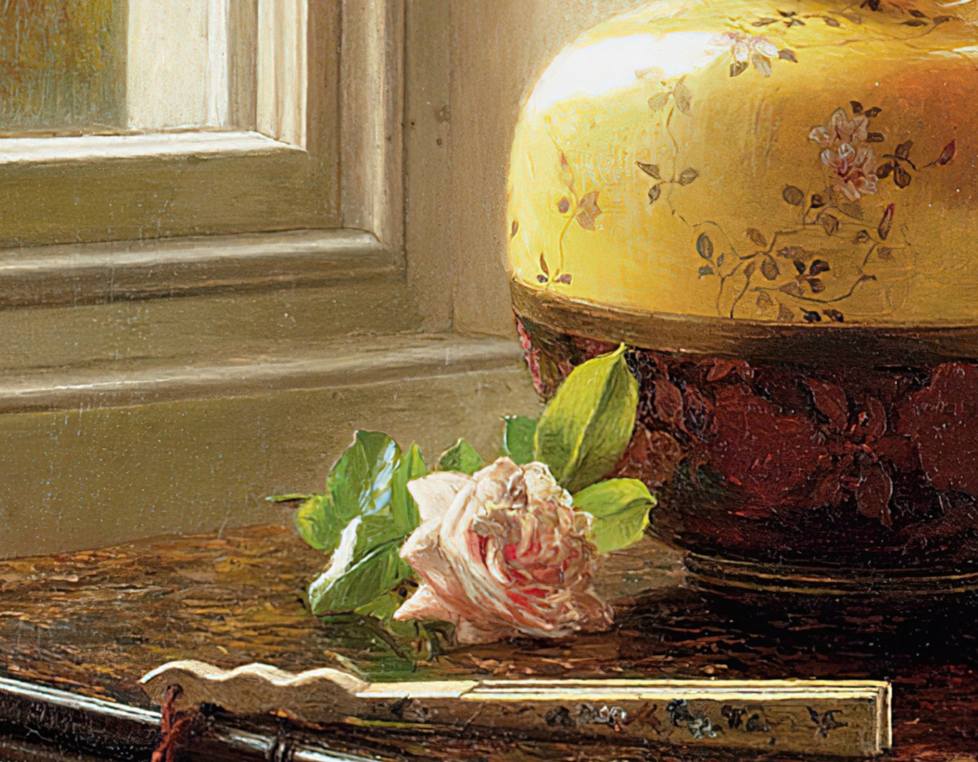Oriental Poppy and Coleus in a Cloisonné vase, Jessica Hayllar Fine Art Print