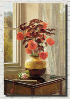 Oriental Poppy and Coleus in a Cloisonné vase, Jessica Hayllar Fine Art Print