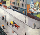 August Macke Abstract Fine Art Print, Our Street in Grau