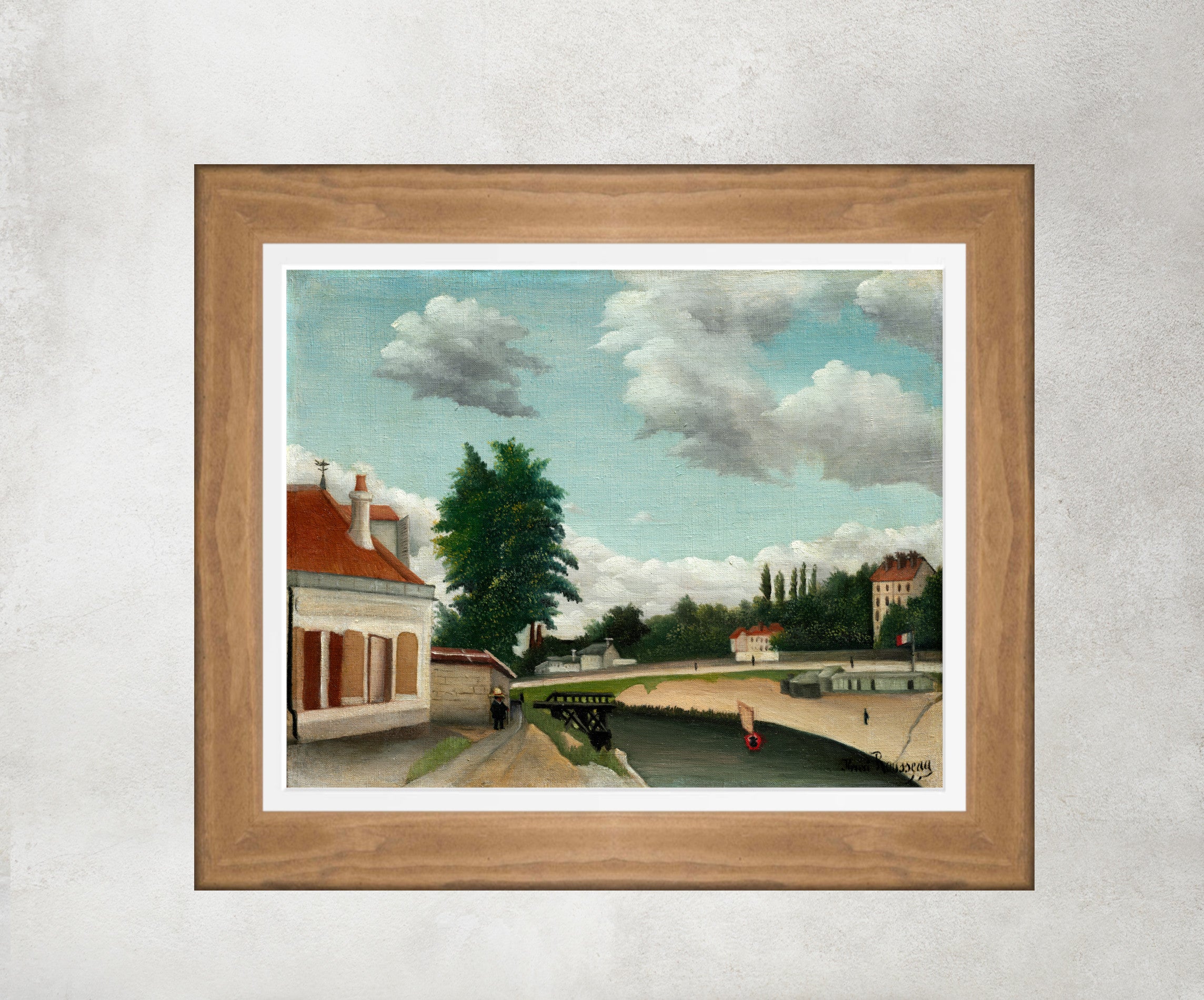Outskirts of Paris, Henri Rousseau Framed Art Print