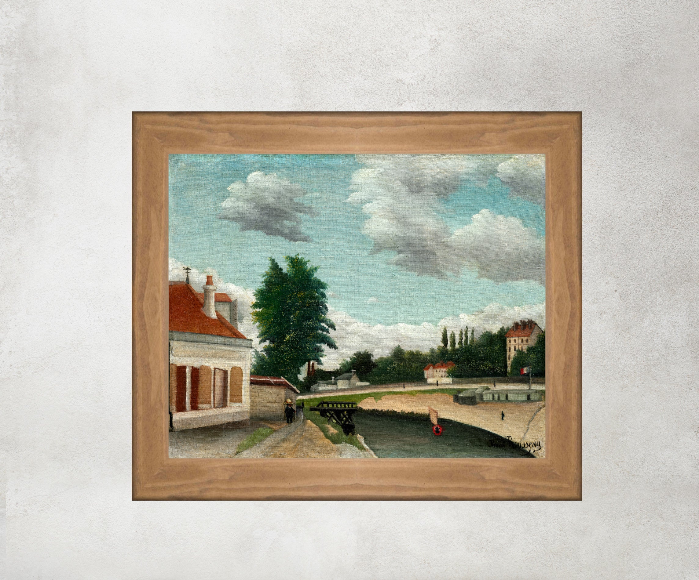 Outskirts of Paris, Henri Rousseau Framed Art Print
