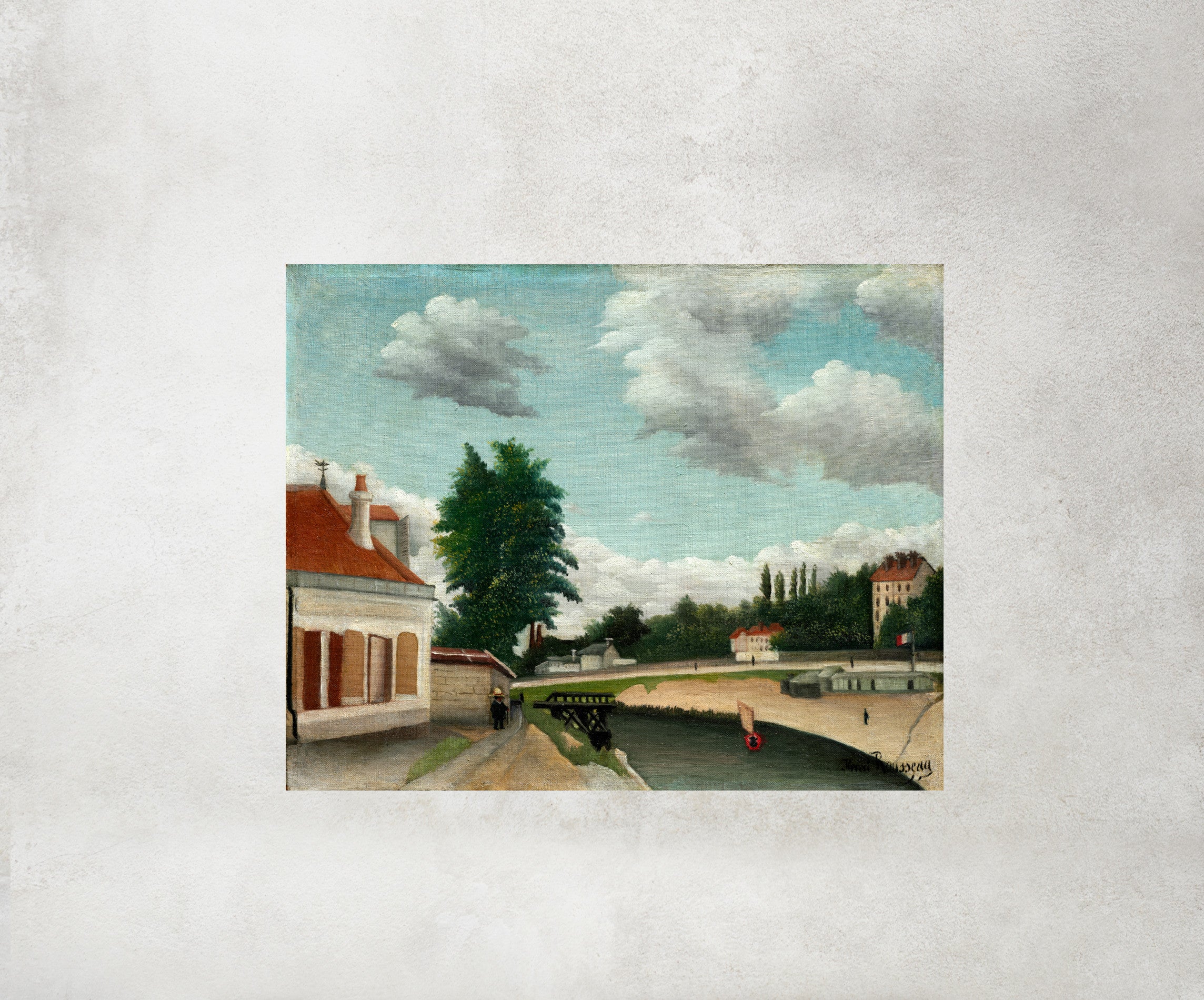 Outskirts of Paris, Henri Rousseau Framed Art Print