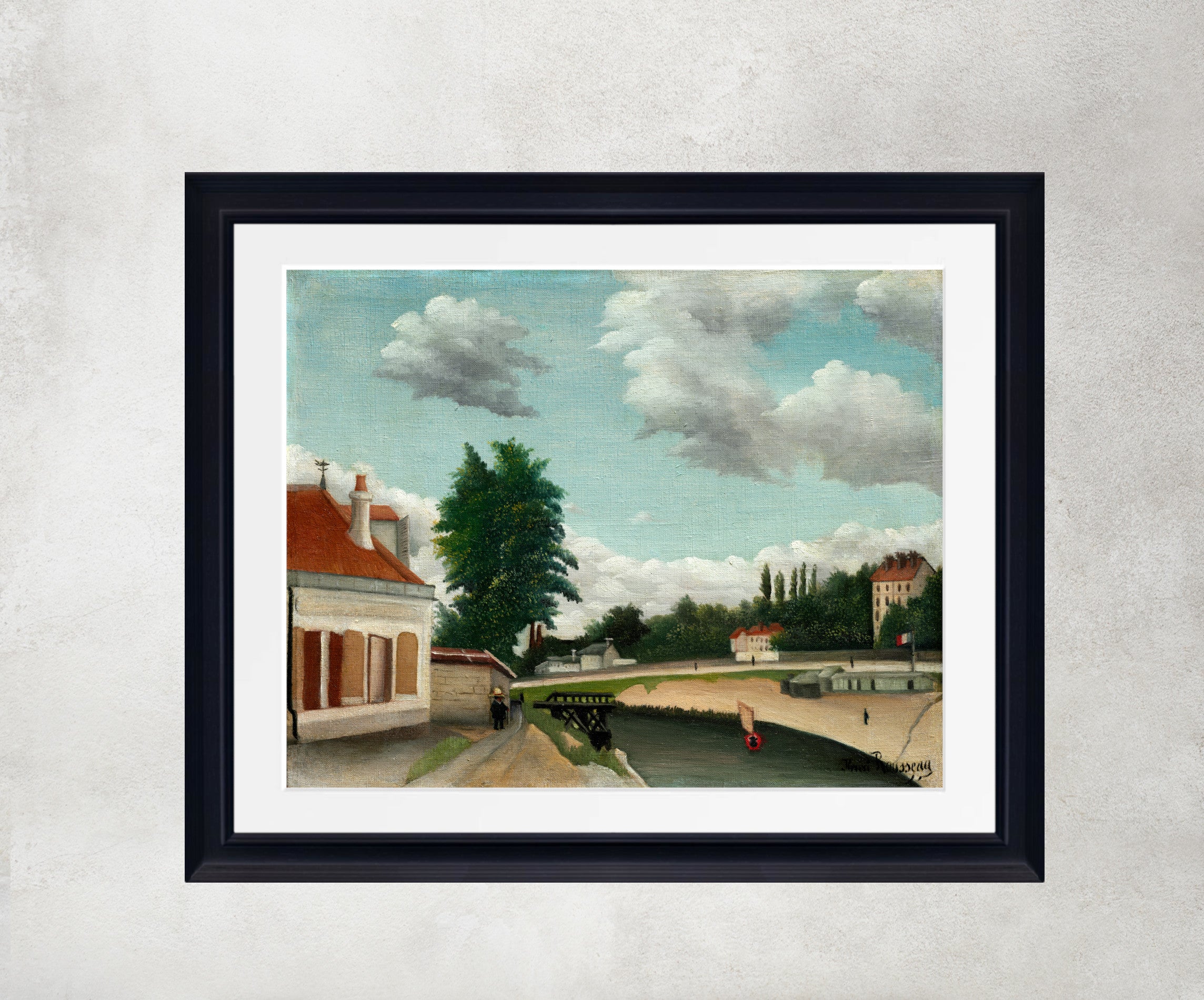 Outskirts of Paris, Henri Rousseau Framed Art Print