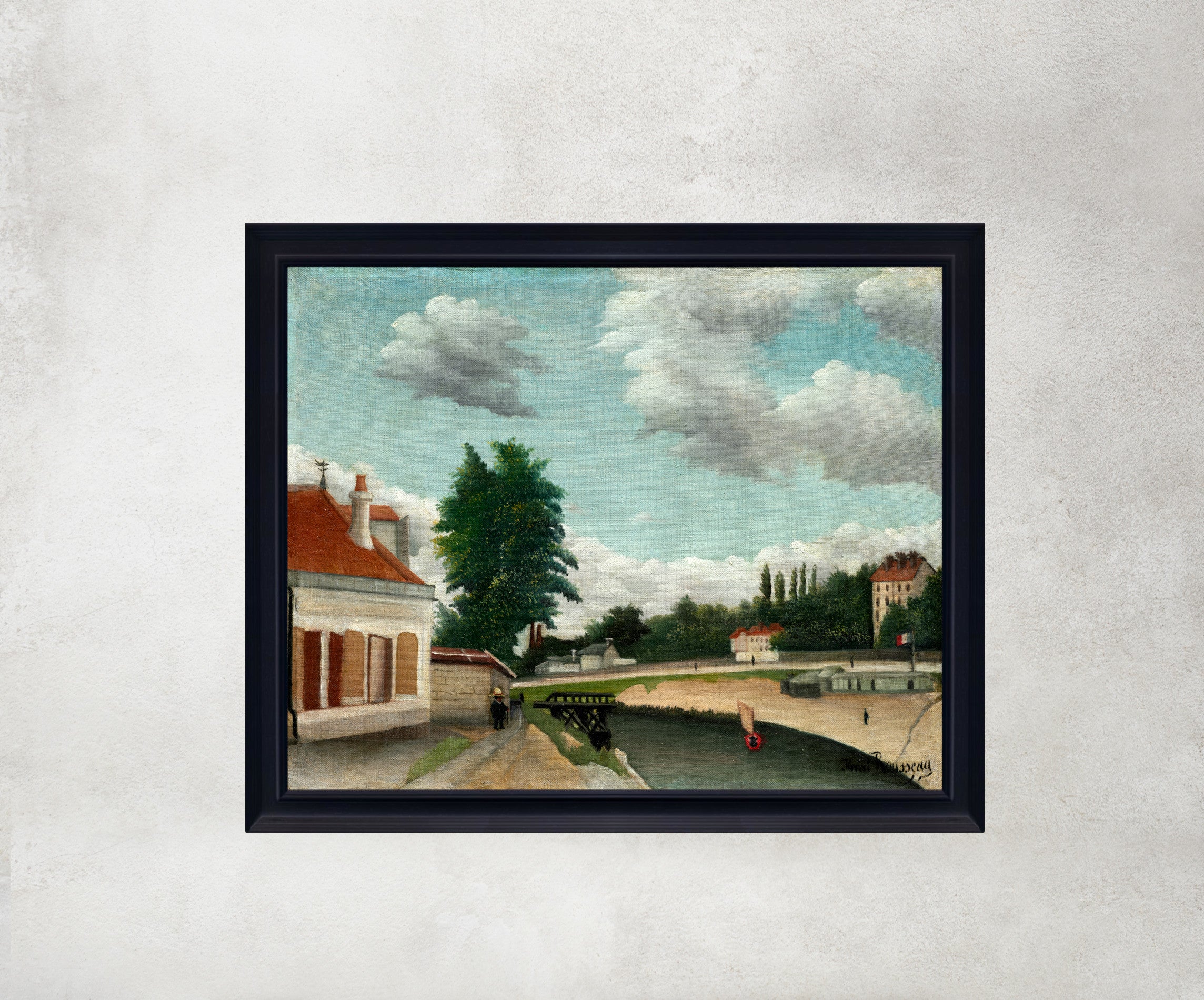 Outskirts of Paris, Henri Rousseau Framed Art Print