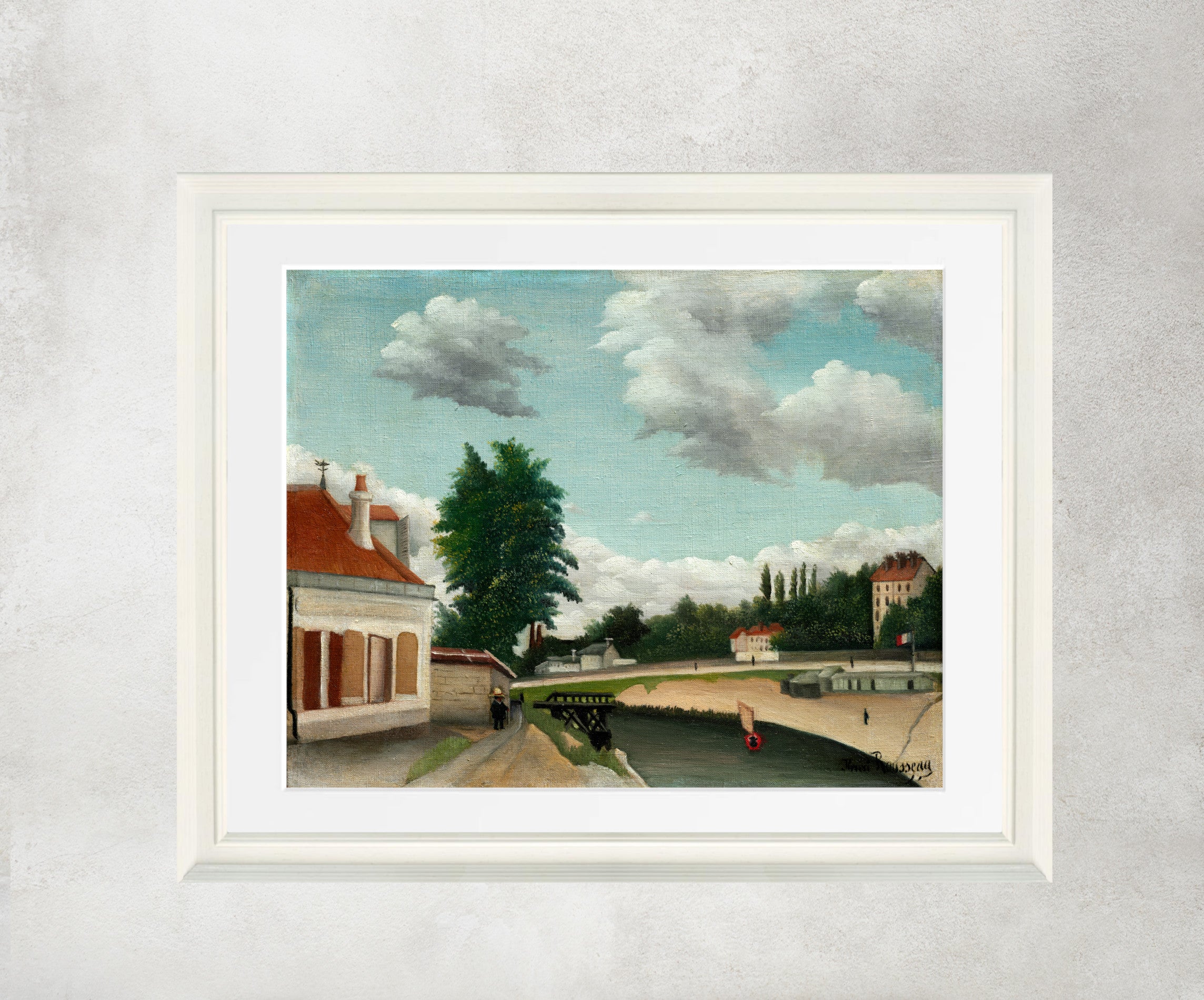 Outskirts of Paris, Henri Rousseau Framed Art Print